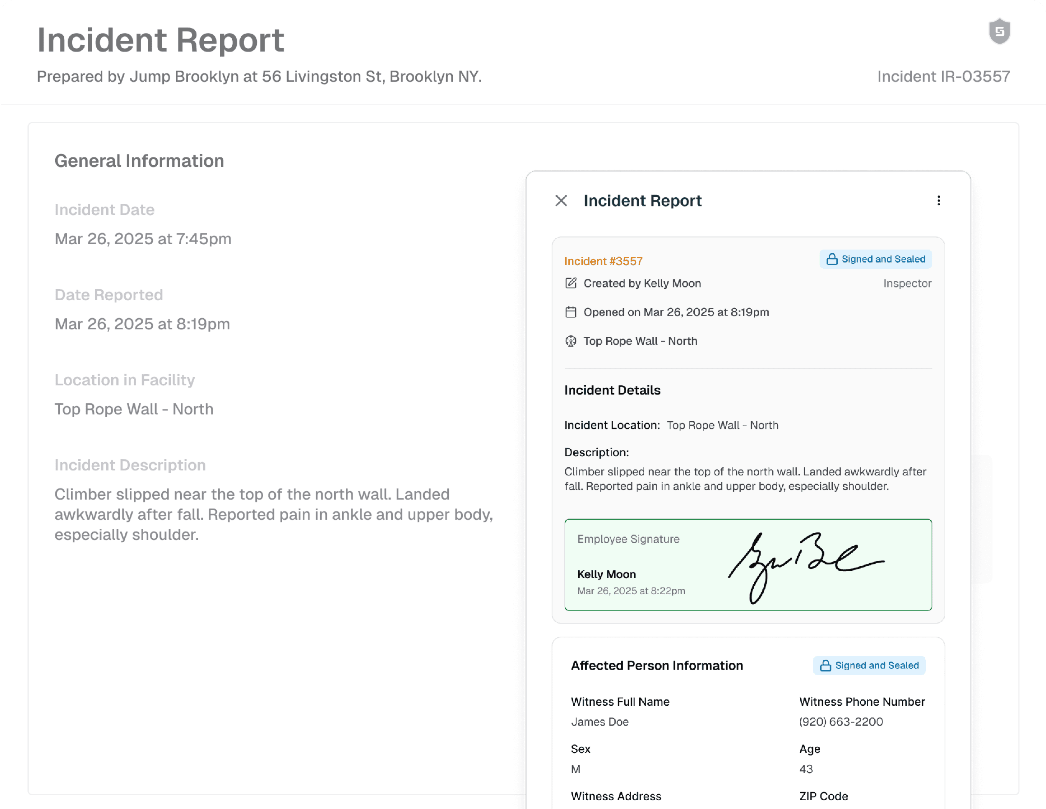 Incident reports